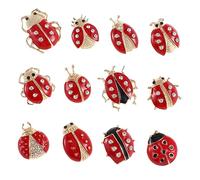 Beaupretty 24pcs Cartoon Insect Brooch Set for Women Delicate Ladybug Animal Corsage Pins Fashion Clothes Brooch Accessories for Bags Sweaters Jackets Coats Dresses