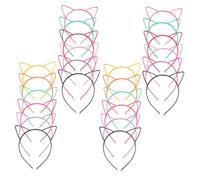 Beaupretty 24pcs Cat Ears Headband Plastic Hair Hoops for Girls Cosplay Costume Accessories Decorative Hair Ornament Random Color