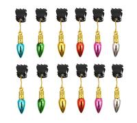 Beaupretty 24pcs Christmas Bell Beard Decorative Clips for Facial Hair Plastic Mini Clips for Men and Women Funny Beard Baubles for Holiday Party and Tree Decoration Random Color