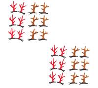 Beaupretty 24pcs Christmas Hair Pins Deer Antlers Santa Hair Clips Fashionable Festival Accessories for Family Friends