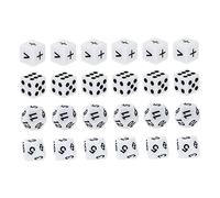 Beaupretty 24PCS Educational Dice Math Learning for Numbers Arithmetic Symbols and Dots Classroom Manipulative for Counting Math Lessons and Stem Games