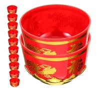 Beaupretty 24pcs Lotus Base Dragon Phoenix Offering Cups for Buddhist Worship and Home Temple Use Dirt-Resistant Bowls with Smooth Rounded Edges for Holy Water Storage and Ritual Sacrifices