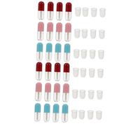 Beaupretty 24pcs Mini Lip Gloss Tubes Capsule Shaped Refillable Lip Balm Bottles for Lipgloss Tubes Multipack