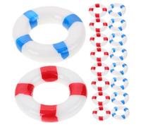 Beaupretty 24pcs Miniature Resin Life Ring Decor Set Mediterranean Style Small Swim Ring Buoy Ornaments for Dollhouse Micro Landscape Nautical Theme Accessories