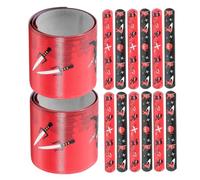 Beaupretty 24pcs Ninja Themed Slap Bracelets for Flexible Snap Wrist Bands Party Favors and Classroom Prizes Comfortable Material Creative and Fun Accessories
