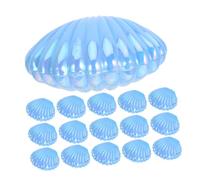 Beaupretty 24pcs Pearlized Blue Seashell Candy Boxes Plastic Favor Containers for Wedding Party Decorations Small Jewelry Display and Trinket Storage Boxes