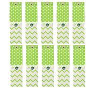 Beaupretty 24PCS St Patrick’s Day Kraft Paper Bags with Shamrock Design - Green Goodie Treat Bags for Irish Party Favors, Candy, Snacks, and Holiday Wrapping