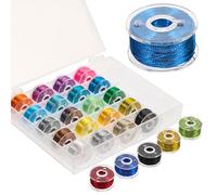 Beaupretty 25 Rolls Metallic Embroidery Thread Embroidery Floss Polyester Plastic Gold and Silver Thread for DIY Decoration Cross-Stitch Lovers