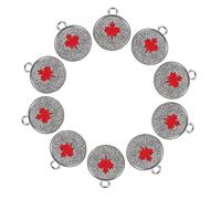 Beaupretty 25pcs Canada Flag Charms for DIY Bracelets and Necklaces Lightweight Alloy Maple Leaf Pendants Patriotic Souvenirs for Canada Day Decorations Bag and Keychain Accessories Durable