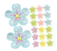 Beaupretty 25pcs Mini Cherry Blossom Resin Hair Clips DIY Craft Supplies Mixed Color Sakura Ornaments for Photography Home Decor and Easy to Use Accessories for All Ages