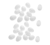 Beaupretty 25pcs Parrot Fake Eggs Plastic Egg Props for Hatching Simulation and Nest Decoration Reusable Training Tool for Breeding and Incubation Management