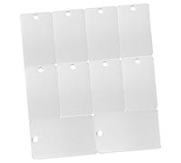 Beaupretty 25pcs Stainless Steel Mirror Finish Rectangle Blanks for Jewelry Making Engraving Charms for Bracelet Earring Necklace Craft Secure Keychain Accessories