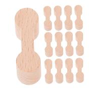 Beaupretty 25pcs Wooden Dog Bone Train Track Connector Pieces for Wood Railway Adapters for Creative DIY Train Track Models Easy Assembly Railway Accessories