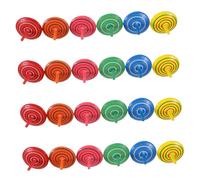 Beaupretty 25pcs Wooden Spinning Tops Fine Motor with Water-based Paint Safe Non-toxic Portable Mini for Hand Eye Coordination Play and Creative Imagination Development Random Color