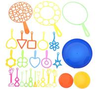 Beaupretty 26pcs Bubble Wand Set Bubble Wands for Fun with Tray Safe Outdoor Summer Party Favors Various Shapes for Endless Play Random Color