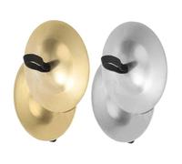 Beaupretty 2pairs Belly Dance Finger Cymbals for Dance Rhythm Ethnic Percussion Instrument Festive Hand Cymbals for Performance and Daily Use