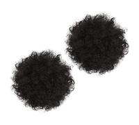 Beaupretty 2pcs 15cm Afro Puff Wig Hair Bun Drawstring Curly Updo Hairpieces High Temperature Resistant Synthetic Hair Accessories for Women