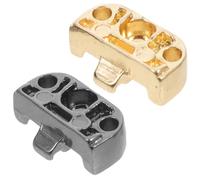 Beaupretty 2pcs 2pcs Hair Clipper Fixed Base Mounting Bracket Iron Alloy Base for Professional Hair Clippers Anti-Slip Corrosion-Resistant Fixing Mount with Gold Silver Design