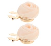 Beaupretty 2pcs 3d Fabric Rose Flower Button Covers Detachable Cufflinks for Men’s Suits Shirts, Decorative Button Jewelry Accessories for Weddings, Parties, and Formal Occasions