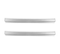 Beaupretty 2pcs 40cm Aluminum Receipt Holder Kitchen Ticket Slide Rack Punch-free Wall Mounted Order Bill Organizer for Restaurant Pubs Cafes