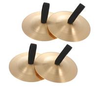 Beaupretty 2pcs 5.5cm Copper Finger Cymbals for Kids, Small Percussion Musical Instruments for Dance, Party and Creative Play