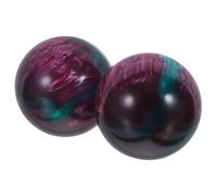 Beaupretty 2Pcs 50Mm Purple Amethyst Resin Hand Therapy Balls with Marble Pattern - Decorative Fitness Massage Spheres for Palm Exercise and Relaxation