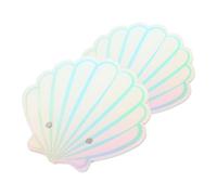 Beaupretty 2pcs Acrylic Eyelash Holder Pads Shell Shape for Lash Extensions Easy Application Efficient Organizer