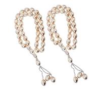 Beaupretty 2pcs Acrylic Tasbih Prayer Beads Worry Counter Beads for Meditation Islamic Worship Lightweight Exotic Rosary Bracelets for Men Women for Ramadan Spiritual Enrichment