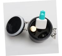 Beaupretty 2pcs Activated Carbon Eyelash Glue Storage Jar Large Capacity Airtight Plastic Container for Eyelash Extension Adhesives Sealed Lash Supply Organizer