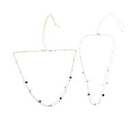 Beaupretty 2pcs Adjustable Boho Waist Belly Chain with Beaded Pendant for Women Lightweight Elegant Body Jewelry Belt for Festivals Beach Parties and Vacation Outfits Gold Silver