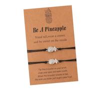 Beaupretty 2Pcs Adjustable Braided Wrist Chains Black Wishing Bracelet for Graduation Theme Durable Wrist Ornament for Friends Special Occasions