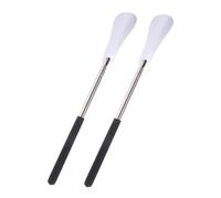 Beaupretty 2Pcs Adjustable Long Handled Shoehorn Retractable Stainless Steel Shoe Horn Tool for Easy Boot and Shoe Wearing for Elderly Pregnant and