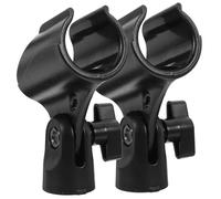 Beaupretty 2pcs Adjustable Microphone Clip U-shape Holder for Mic Stand Mic Clamp Rotatable Knob Compatible Handheld and Wireless Microphones