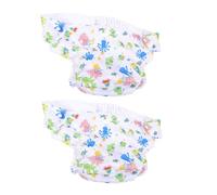 Beaupretty 2pcs Adjustable Washable Adult Cloth Diapers for Incontinence Breathable Swim Nappies with Snaps Leak Protection for Seniors and Postpartum Care