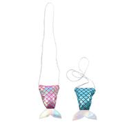 Beaupretty 2pcs Adorable Mermaid Shape Coin Purse Key Coin Bag for Sanitary Napkins Outdoor Glitter Collection Random Color