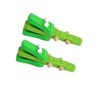 Beaupretty 2Pcs Adorable Wooden Castanets Educational Percussion Instruments for Lightweight Music Playthings for Rhythm Development and Early Music Exploration