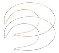 Beaupretty 2pcs Alloy Bridal Crown Headband Double Layer Moon Shape Tiara Wedding Accessory for Party Gold and Silver