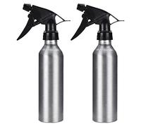 Beaupretty 2pcs Aluminium Alloy Empty Spray Bottles Trigger Water Sprayers Multipurpose Refillable Liquid Containers for Water Cleaning Products Essential Oil 250ml (Silver)