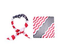Beaupretty 2pcs American Flag Square Headscarf Versatile Cotton Scarf for Independence Day Celebrations Stylish Usa Flag Headband for Women Multi Purpose Neck Scarf for Events and Activities