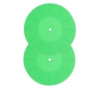 Beaupretty 2pcs Anti-static Vinyl Recorder Mat Silicone Turntable Slipmats Cushion Pads for Vibration Control and Record Protection Players