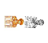 Beaupretty 2pcs Antistatic Afro Pick Comb Vibrant Acetate Material Hair Detangling Styling Tool for Braids Wigs Curly African American Hair Lightweight Travel Friendly