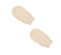 Beaupretty 2Pcs Bamboo Fiber Exfoliating Gloves for Bathing Massage Durable Reusable Bath Scrub Gloves with Strong Decontamination Suitable for Arms Legs Chest and Back Cleaning