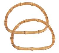Beaupretty 2pcs Bamboo Purse Handles Lightweight DIY Bag Grips Vintage Bamboo Handbag Accessories for Easy Replacement for Tote Bags and Handmade Projects