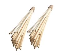 Beaupretty 2PCS Bamboo Wood Massage Sticks for Neck Shoulder Back and Legs Manual Gua Sha Hammer Tool for Muscle Relaxation and Spinal Discomfort Relief Portable Therapy Massage Tools for