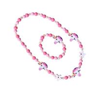 Beaupretty 2pcs Beaded Necklace Bracelet Set Boys and Girls Unicorn Jewelry Creative Bead Loom Bands for Boys and Girls