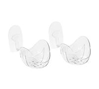 Beaupretty 2pcs Beauty Egg Storage Rack Sponge Holder Wall-mounted Makeup Sponge Case Cosmetics Storage Box Drainage Shelf