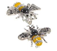 Beaupretty 2Pcs Bee Brooch Pin Elegant Honey Bee Clothing Lapel Pins for Women Unique Retro Decoration for and Accessories Lightweight and Durable