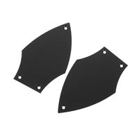 Beaupretty 2pcs Black Bass Guitar Neck Plate Replacement Truss Rod Cover with Stable Iron Core for Secure Fit and Vibration Reduction Aluminum Alloy Accessory for Guitars