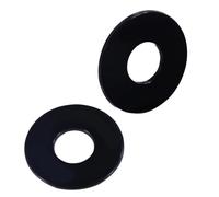 Beaupretty 2Pcs Black Guitar Toggle Switch Round Pad Covers with Gold Lettering, 3-Way Rhythm Treble Washer for Electric Guitar Parts and Accessories, Sturdy Toggle Plate Protection for