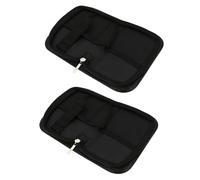 Beaupretty 2pcs Black Pu Leather Glucose Storage Portable Cosmetics Pouches for Glucose Meters Home Outdoor Organizers